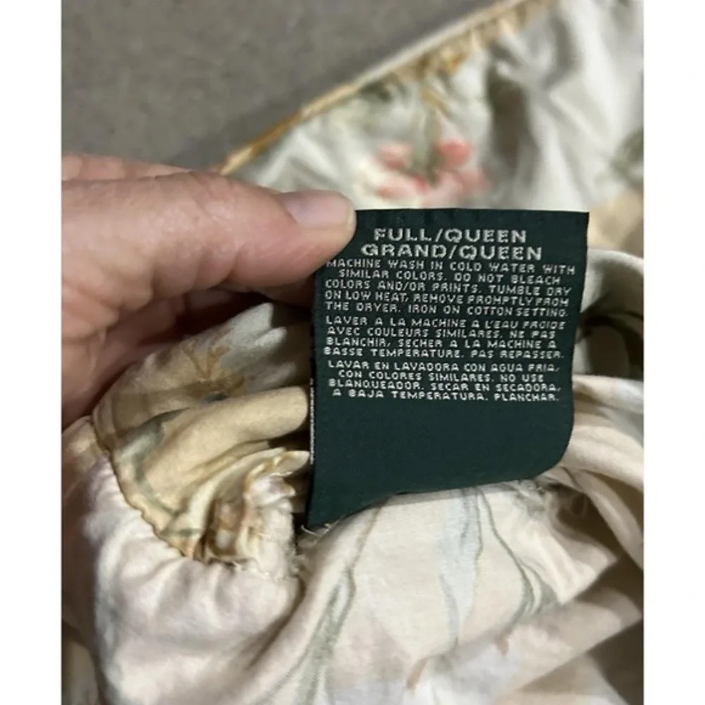 Ralph Lauren Highfields‎ Floral Stripe Duvet Cotton Sateen Vintage VGUC